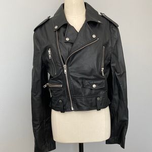 Moto jacket size large, black